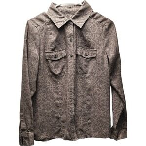 Mens Size S Croft & Barrow Sueded Polyester Button down Long Sleeve